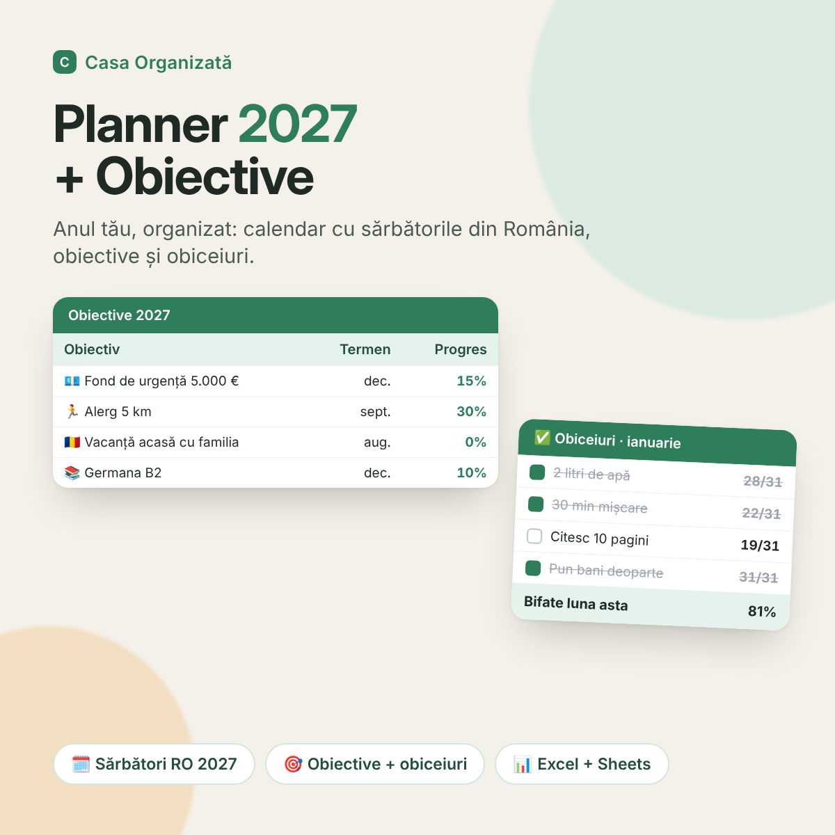 Planner 2027 + Obiective de Anul Nou