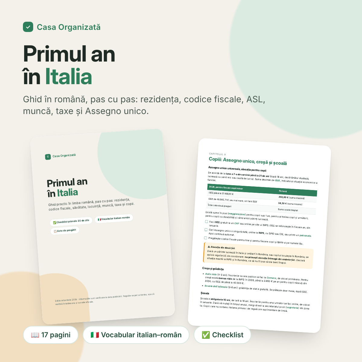 Ghid „Primul an în Italia” (PDF)