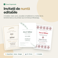 Invitații de nuntă editabile – 3 modele